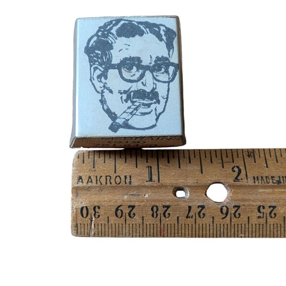 Albert Einstein Groucho Marx McBrains Lot Of 2 Wood Mounted Rubber Stamps - Picture 6 of 7
